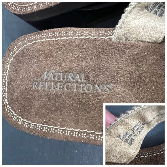 Women Comfort Woven Thong Sandals Slide On Sz 9 Platform Boho Earthy Natural - Picture 7 of 8